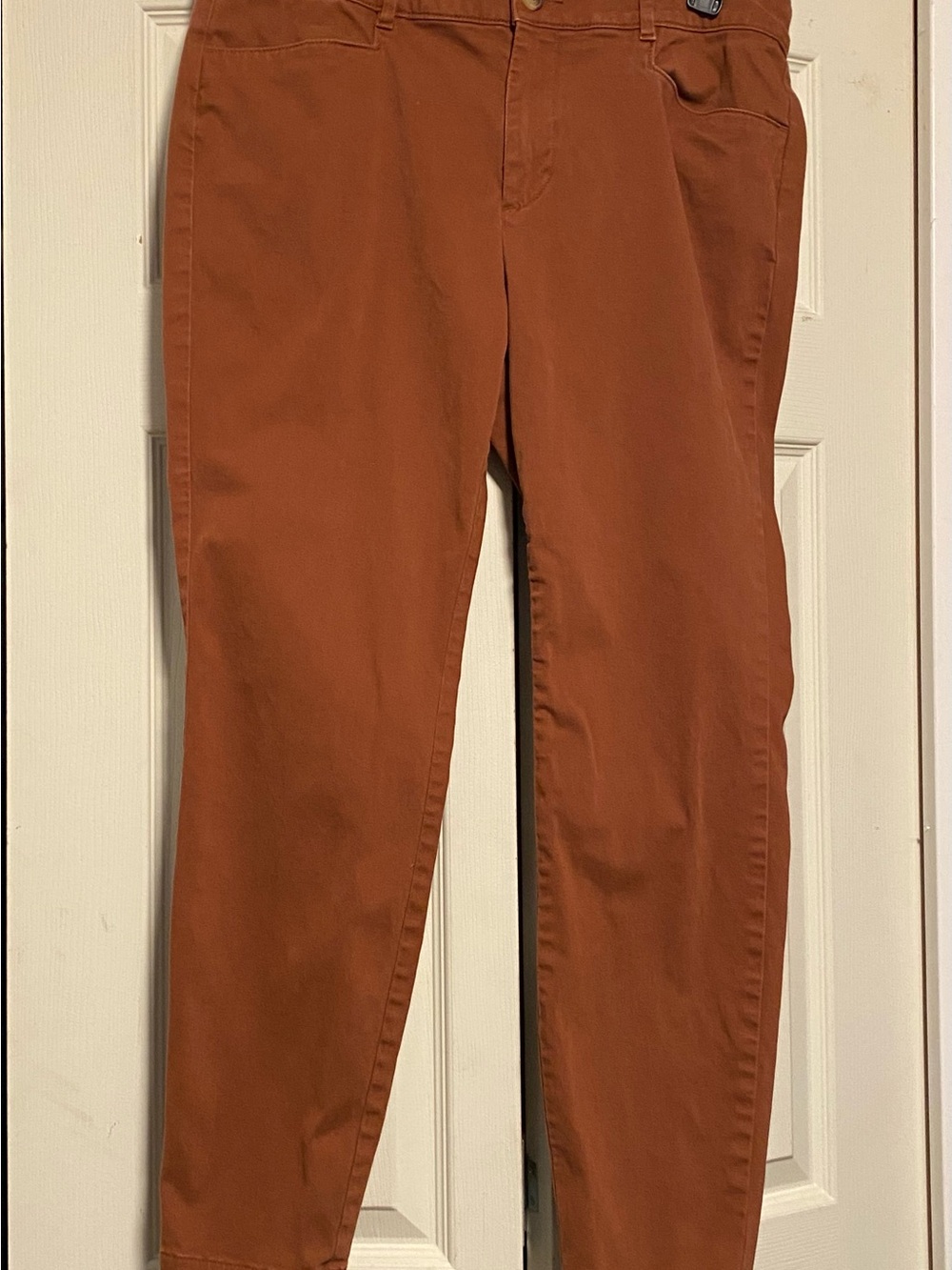 LOFT Women’s Chino Pants in Rust Brown